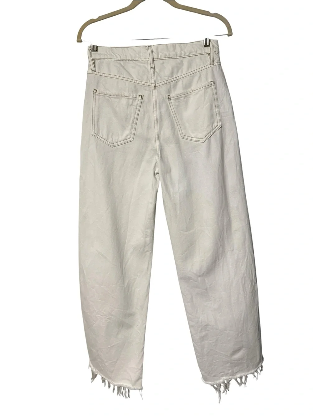 Frame Denim Women's Wide Leg Jeans in Off-White/Cream